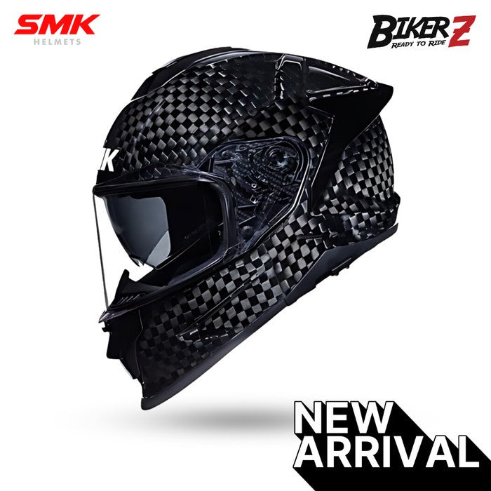 SMK HELMET FULL FACE TITAN CARBON SOLID (GLCA200) L – BikerZ