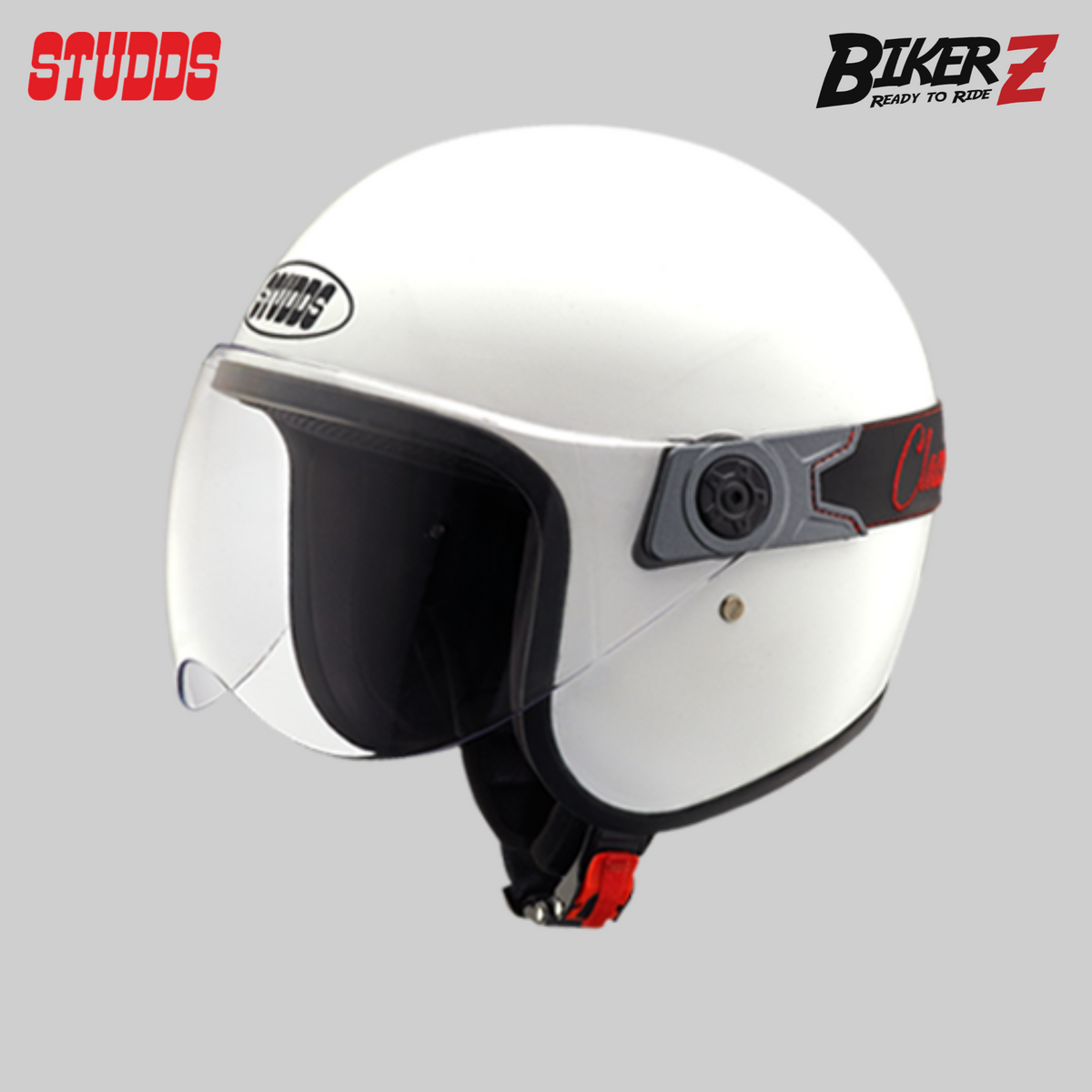 STUDDS Jetstar Classic Visor White – BikerZ Ready to Ride