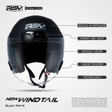 RSV Helmet WIndtail Black Matte - M