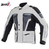 Jaket Touring Ride BikerZ - Grey Black, 4XL