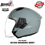 HELM RSV SV300 MODERN GREY DOUBLE VISOR - HALF FACE HELMET