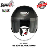 HELM RSV SV300 BLACK DOFF DOUBLE VISOR - HALF FACE HELMET