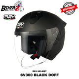 HELM RSV SV300 BLACK DOFF DOUBLE VISOR - HALF FACE HELMET