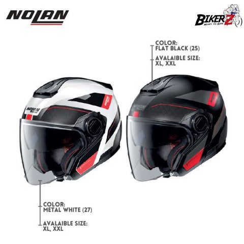 nolan half face helmet N40-5 06 INTEGRO Bianco / Nero / Italia Helmets a helmet that represents the very best in technology Pivot Nolan N 40 Nolan