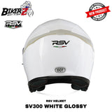 HELM RSV SV300 WHITE GLOSSY DOUBLE VISOR - HALF FACE HELMET