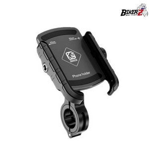 ALUMINIUM BIKE & MOTORCYCLE PHONE HOLDER WITH QC3.0 USB CHARGER - WITHOUT CHARGER