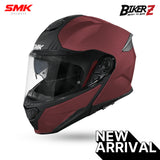 SMK FLIP UP GULLWING HELMET WINE RED (MA300)