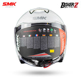 SMK Helmet Half Face GTJ Solid White (GL100) - L