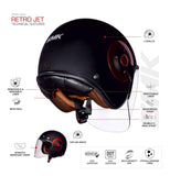 SMK Helmet Retro Jet with Seven Graphics (MA260)