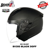 HELM RSV SV300 BLACK DOFF DOUBLE VISOR - HALF FACE HELMET