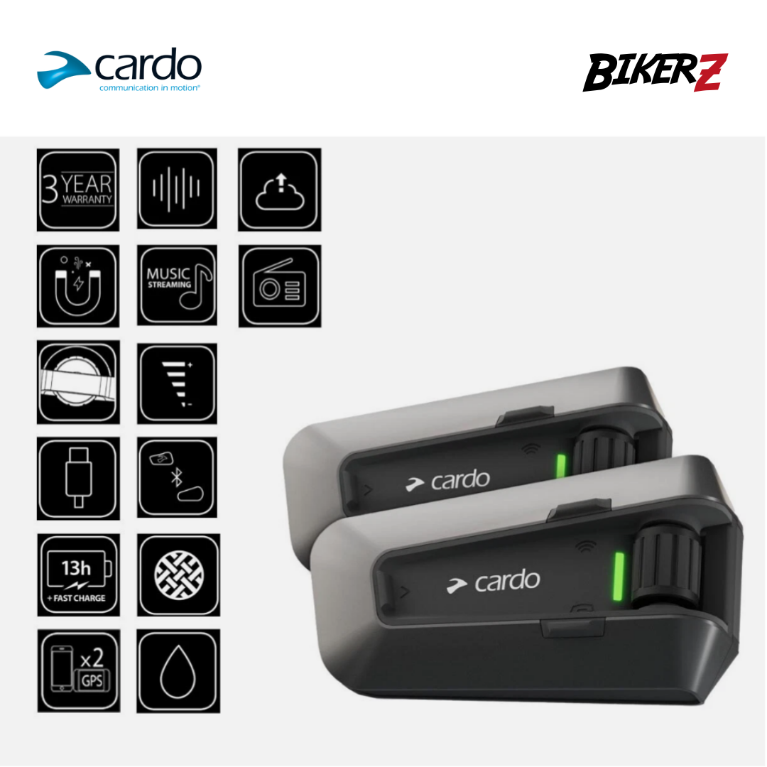 Cardo Packtalk Edge Duo Bluetooth Intercom – BikerZ - Ready to Ride