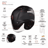SMK h.f. GTJ Libero GL153 – Open Face Touring Helmet