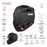 SMK HELMET FLIP UP GULLWING GRAPHICS (GL646)