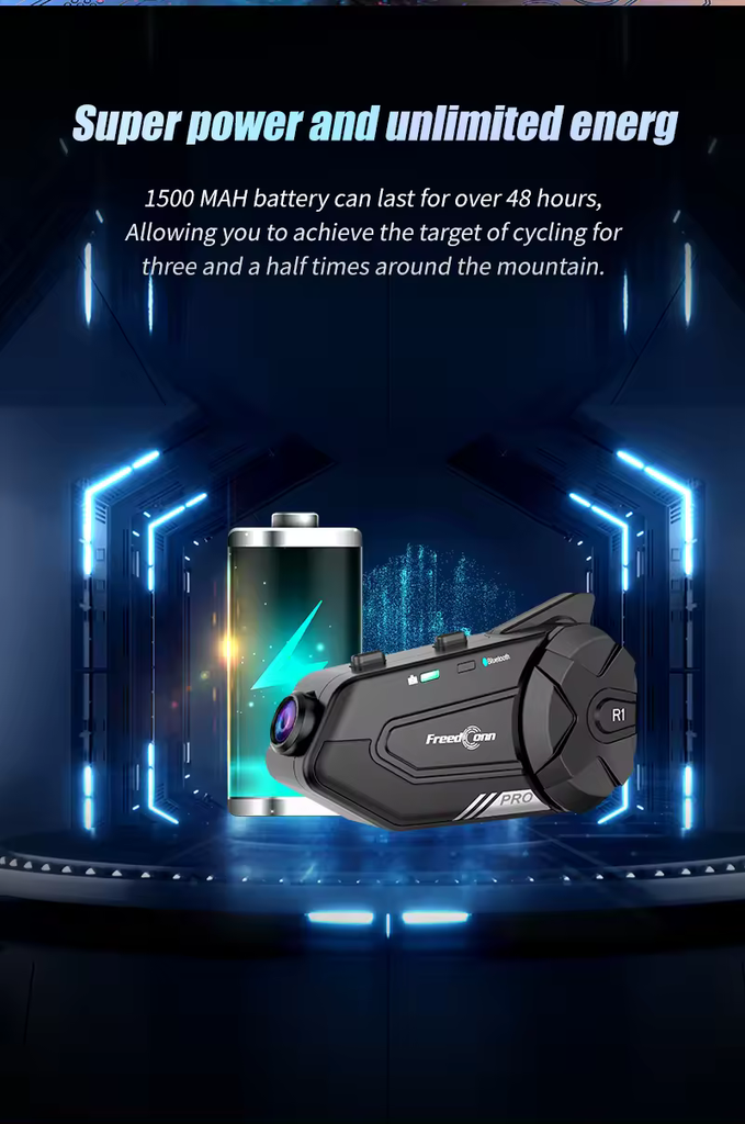 Intercom Helmet Freedconn R1 Pro – BikerZ - Ready to Ride