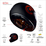 SMK Helmet Retro Half Face Jet with Seven Graphics (MA260)