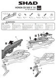 SHAD Bracket Box Motor Honda CB500X