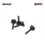 Black motorcycle parts on a white background with SHAD and BikerZ branding.