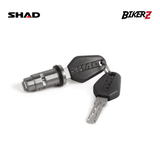 Motorcycle key ignition switch with SHAD branding on a white background