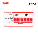 SMK Stellar Solid Black GL200 Full Face Helmet Dual Visor Pinlock Ready Glossy Black