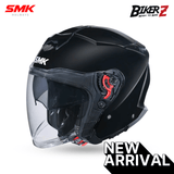 SMK HELMET GTJ GLOSSY BLACK (GL200)