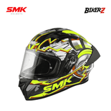 Helmet Full Face SMK Stellar Sports Turbo – Gloss Black Yellow Gray (GL246)