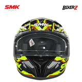 Helmet Full Face SMK Stellar Sports Turbo – Gloss Black Yellow Gray (GL246)