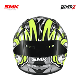 Helmet Full Face SMK Stellar Sports Turbo – Gloss Black Yellow Gray (GL246)