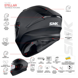 SMK Helmet Stellar Unicolor Matt Black