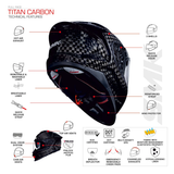 SMK Helmet Titan Carbon Unicolor