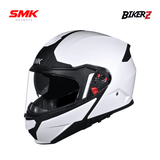 Helm SMK Gullwing GL100 White Glossy – Helm Modular Flip-Up SNI & DOT Indonesia