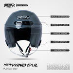 RSV Helmet Windtail Platinum Grey