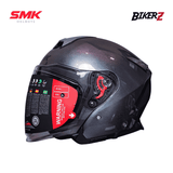 SMK GTJ Pink GL900C Helm Half Face Open Face Dual Visor Touring Wanita Stylish
