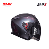 SMK GTJ Pink GL900C Helm Half Face Open Face Dual Visor Touring Wanita Stylish
