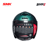 SMK GTJ Blue GL500C Helm Half Face Open Face Dual Visor Touring Stylish Modern