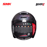 SMK GTJ Pink GL900C Helm Half Face Open Face Dual Visor Touring Wanita Stylish