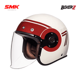 Helm SMK Half Face Retro Seven Graphics GL130 – Retro Jet Premium Open Face