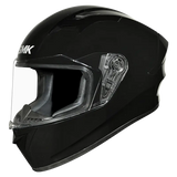 SMK Stellar Solid Black GL200 Full Face Helmet Dual Visor Pinlock Ready Glossy Black